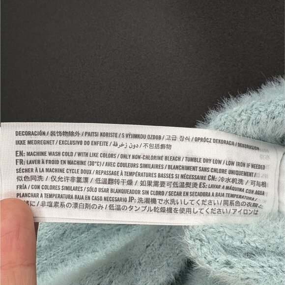 Abercrombie Kids Girl's Fuzzy Knit Sweater Size 7/8 Mint Green School Holiday - Picture 6 of 8